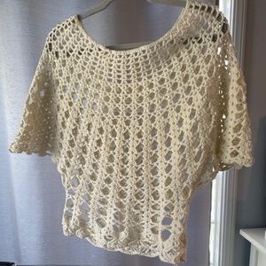 Crochet handmade ivory top